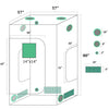 Mars Hydro 150x150x200cm Hydroponic Indoor Grow Tent