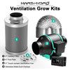 Mars Hydro 4/6 Inch Inline Fan Carbon Filter Ventilation Grow Kits For Grow Room Knob / Touch-Screen