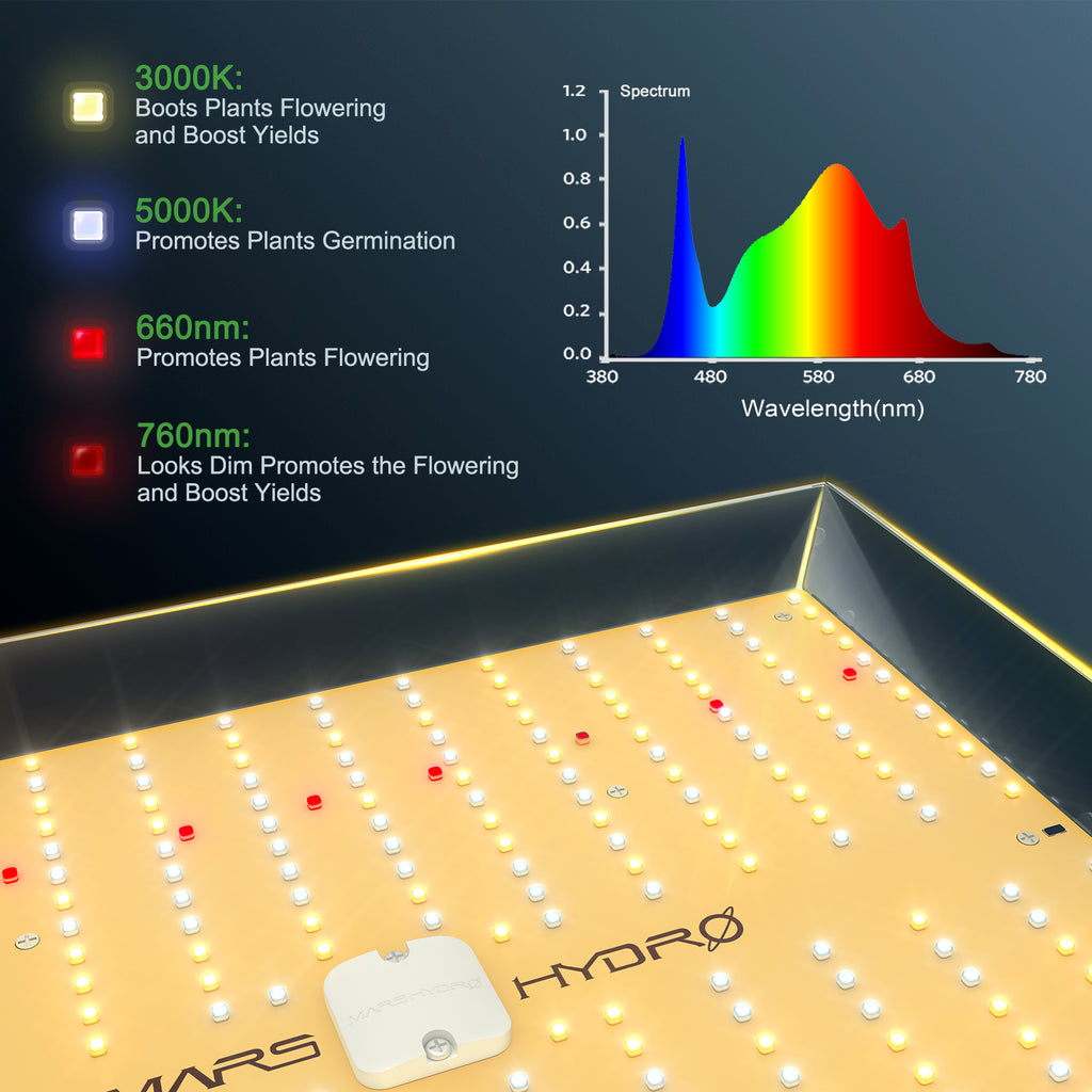 Mars Hydro TSW2000 300W Full Spectrum LED Grow Light Indoor